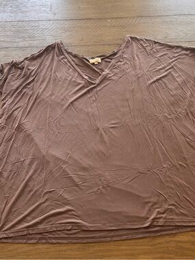 Piko 1988 V-Neck Relaxed Tunic Top - Brown